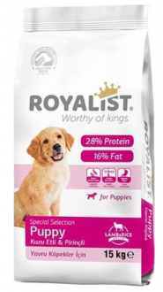 Royalist Kuzu Etli Pirinçli Yavru 15 kg Köpek Maması kullananlar yorumlar